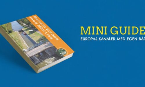 Guiden Gennem Europa med Mini Lisa med dansk tekst om Europas kanaler med egen båd